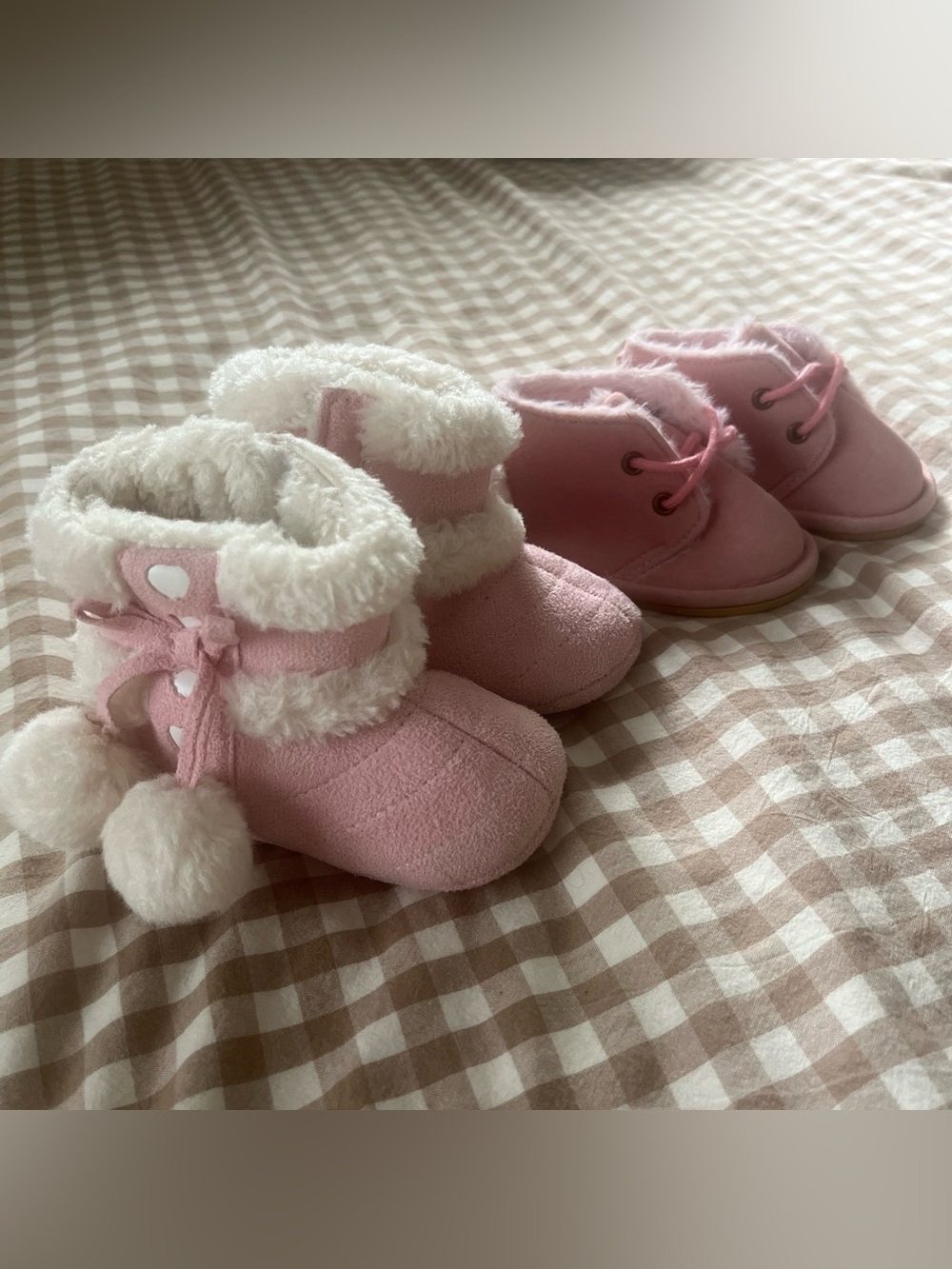 Pink Fleece-Lined Kids Boots - Soft Baby Shoe